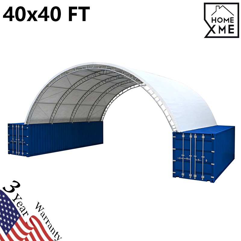40’x40’x15′ Tarpaulin Tent Warehouse Shed 800sq.ft. Shipping Container Shelter