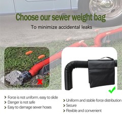HOLEPU RV Sewer Weight Bag, Rv Hose Support Device For Black
