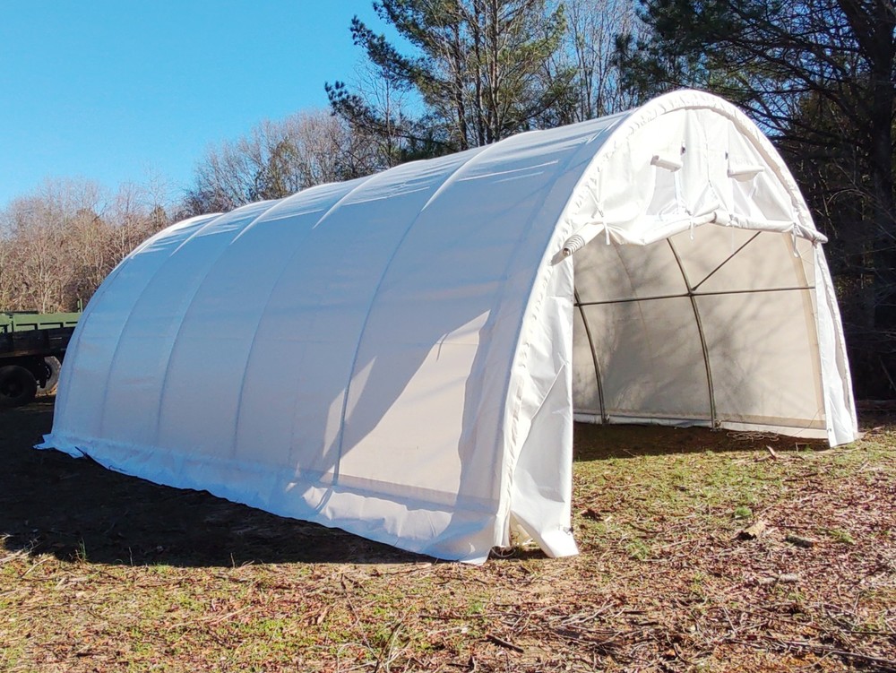 20′ x 42′ x 12′ PVC 18oz Fabric Canvas Storage Shop Shelter Building Hoop Barn