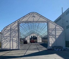 50x80x26 DUAL TRUSS *21oz PVC* Canvas Fabric Storage Building Shelter Barn Shop
