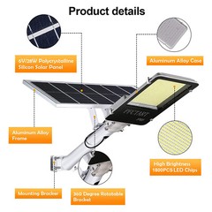 Commercial 2000W Solar Street Lights Outdoor Solar Light for Parking Lots Garage