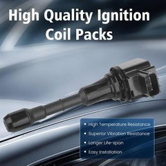 Set of 6 Ignition Coil Pack and 6 Iridium Spark Plug Compatible with Nissan F…