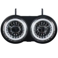 Buell XB Led Headlight Motorcycle Projector Dual Lights with Halo White DRL F…