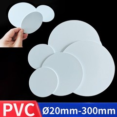 White PVC Round Board Circular Plastic Sheet Disc Thick3-30mm Dia20-300mm