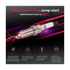 BDFHYK 4 Ignition Coil Pack UF591 and 4 Iridium Spark Plug 5118 Com… Fast Ship