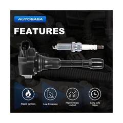 Set of 6 Ignition Coil Packs and Iridium Spark Plug Compatible with… Fast Ship