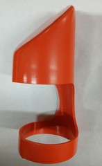 (2)”Orange Polymer raincap