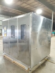 304 Stainless Steel Booth 102 1/4 x 86 1/2 x 94 1/2 inch 7 door – 27.5×83.75