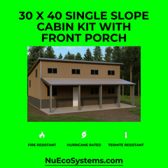 U.S. Made Fire Resistant 26 X 34 Cabin, Barndominium or Steel Home Kit
