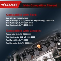 Set of 8 Iridium Spark Plug and Ignition Coil Pack UF191 Compatible with Ford…