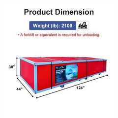40’x40′ 22oz PVC Shipping Container Canopy Storage Shed Roof Shelter Dual Truss
