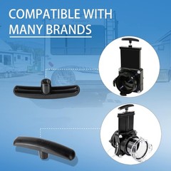 RV Sewer Valve Handles Replacement Fit for 1 1/2″， 2“and 3″ 2 Pack, Black