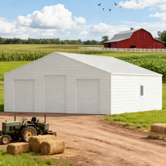 39x39ft Steel Barn for Vehicles & Machinery