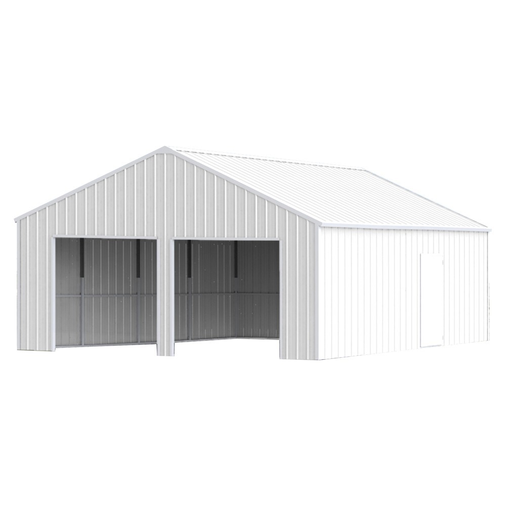 22′ x 23′ x 13′ Metal Car Garage/Outdoor Storage Shed Galvanized Steel Barn
