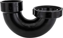 RecPro RV Shower Drain and Bathtub P Trap | Plumbing Black