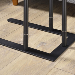 Soren Industrial 20 In. Metal C-Shaped Height Adjustable Side Table with Hidden