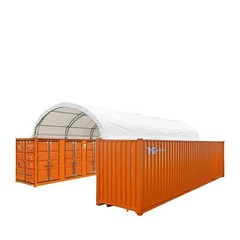 Dual Truss Storage Shelter 20x40ft, White PVC