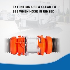GLOBIZ 3.5″ RV Clear Sewer Hose Adapter Extender 3.5 Inches,