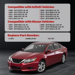 Ignition Coil Pack and Iridium Spark Plug Fits for Murano Altima Quest | UF55…