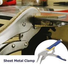 Firm Steel Flat Jaw Sheet Metal Grip Ergonomic Rubber Handle 10Inch