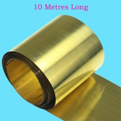 10m Long Brass Foil Belt Metal Sheet Plate Model Making 0.01mm-0.2mm Thick