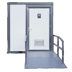 Handicap-Accessible Portable Restroom w/ Bowl & Sink Mobile Toilet for Disabled