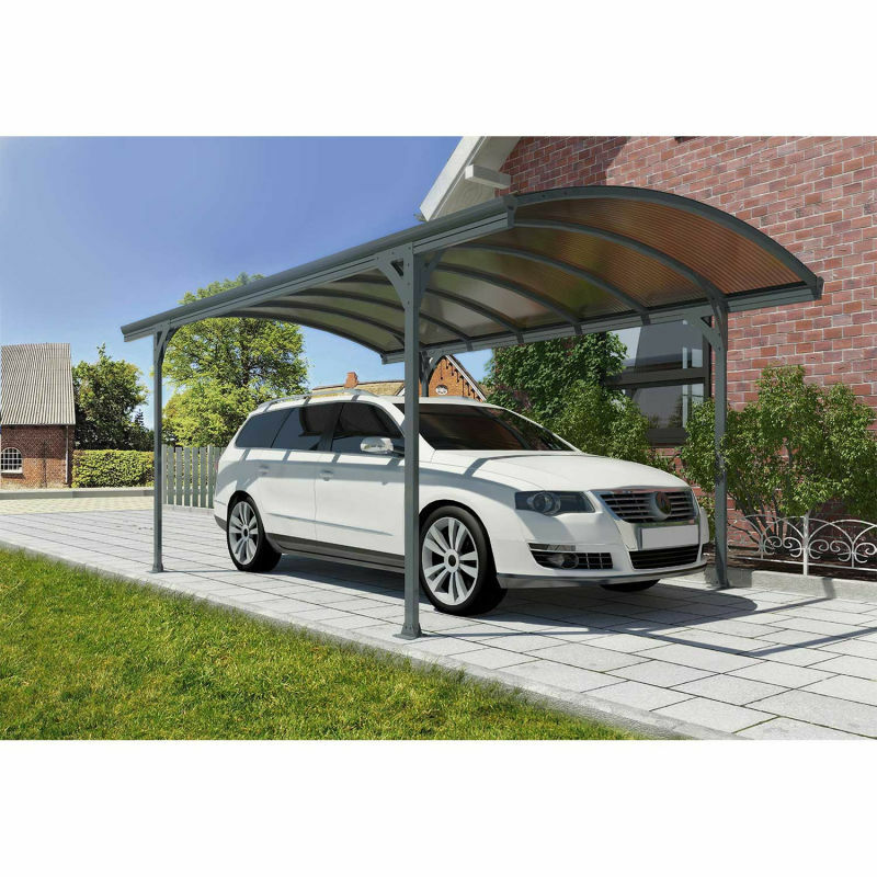 NEW! Vitoria Carport – 16’L x 10’W Gray/Bronze!!
