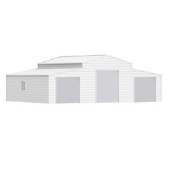 42x30x13ft Metal Garage Shed Outdoor Storage Heavy Duty Galvanized Steel Barn