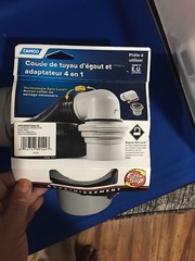 Camco RV SEWER Elbow ADAPTR 4IN1 W/EL, 39144,