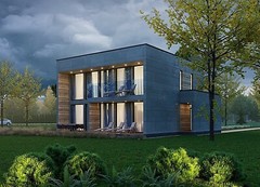2240 SQ.FT ECO SOLID TIMBER AIRTIGHT PANEL HOUSE KIT. MASS WOOD CLT HOME, PREFAB