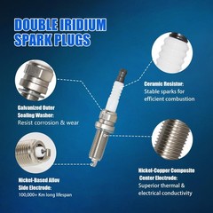 Set of 6 UF487 Ignition Coil Pack 6619 Double Iridium Spark Plug Fit for Toyo…