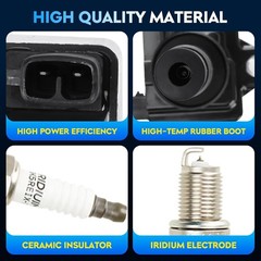 Ignition Coil Pack + Iridium Spark Plugs w/Ignition Wire for 1996-2002 Toyota…