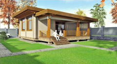 LOG HOUSE KIT #LH-120 ECO FRIENDLY WOOD PREFAB DIY BUILDING CABIN HOME MODULAR