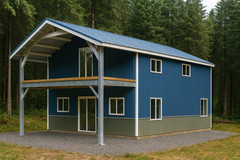 Florida HURRICANE RATED Gable 2 Story Galvanized Steel Barndominium Home Kit