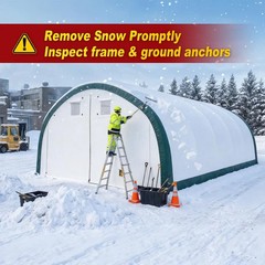 Reinforced 20’x30’x12′ Single Truss Storage Shelter 11oz PE Fabric Hoop Building