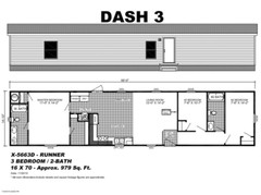 2023 LIVE OAK DASH 3 Mobile Home 3BR/2BA 979 sq ft-Factory Direct -All Georgia