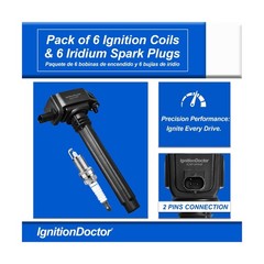 Set of 6 Iridium Spark Plug Ignition Coil Compatible with Avenger G… Fast Ship