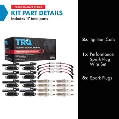 TRQ Ignition Coil and Spark Plug Kit 17 Piece Iridium Spark Plugs Compatible …