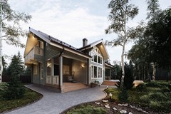 PREFAB LOG CABIN HOME KIT NATURAL WOOD 219 m² / 2357.3 ft – DISCOUNT CARD 3% off