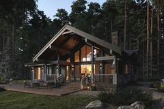 LUXURY PREFABRICATED LOG CABIN HOME KIT 3476 ft² / 323m² – DISCOUNT CARD 3% off