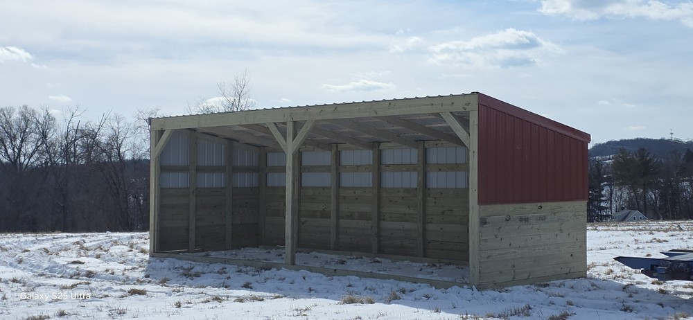 Horse Run-in – Livestock Shelter – Goat Shed – Sheep Shed 10×28