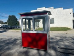 Guard Shack Ticket Booths Prefab Portable Mobile Office 4 x6 x7.5ft pallet base