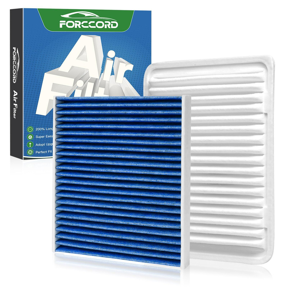 Forccord Cabin & Engine Air Filter Fit for Toyota Corolla CF10285&CA10190