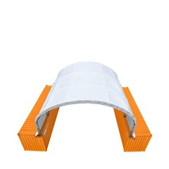 Dual Truss Fabric Shelter 30’x20′, 17oz PVC, for Containers