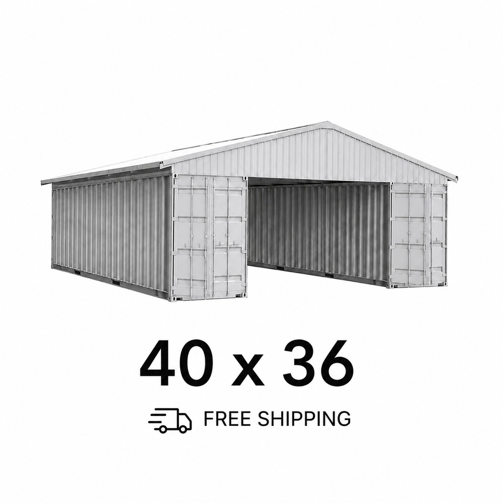 40x36x13′ Shipping Container Roof Kit Heavy Duty Steel Shelter No Containers