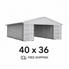 40x36x13′ Shipping Container Roof Kit Heavy Duty Steel Shelter No Containers