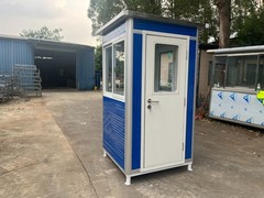 Assembled Guard Shack Ticket Toll Security Booth Prefab Portable Office 4x4x7