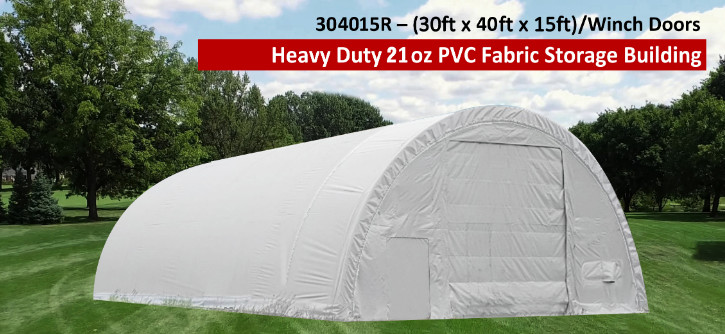 30x40x15 30 oz. PVC Fabric Canvas Storage Shelter Building Hoop Barn boat shop