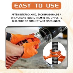 pvotawp 2-in-1 RV Sewer Hose Support & Wrench, 3 inches, 4 Orange