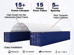 20’x40’x6.6′ 15 oz PVC Canvas Fabric Building Shipping Container Canopy Shelter